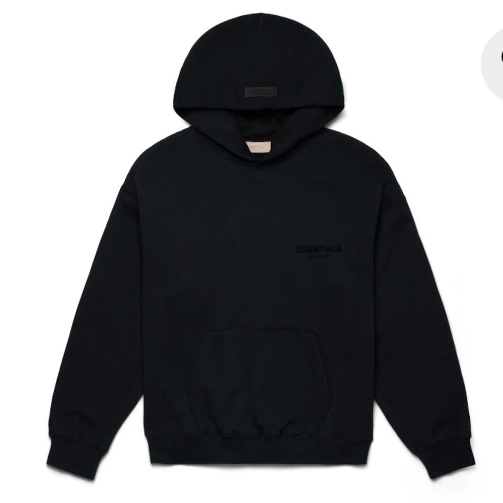 Fear of God Essentials Black Hoodie Size S ‘Stretch Limo’